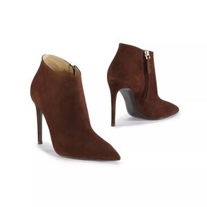 Ralph Lauren Purple Label Collection Womens Brown Suede Ankle Boot.Made in Italy